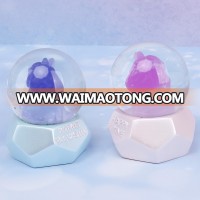 new products customized whole sale art design with light unicorn resin snow globe