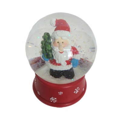 Santa Clause Design Snow Globe Tourist Souvenir Resin Snow Water Ball