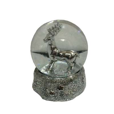 Electroplating silver snow globe for christmas decor