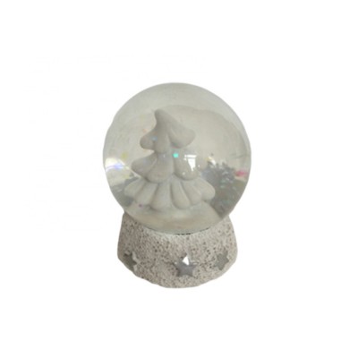 White Christmas Tree Resin Gifts Decoration Craft Glass Snow Ball