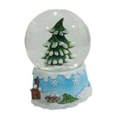 New Handicraft Water Ball Resin Christmas Tree Snow Globe for Sale